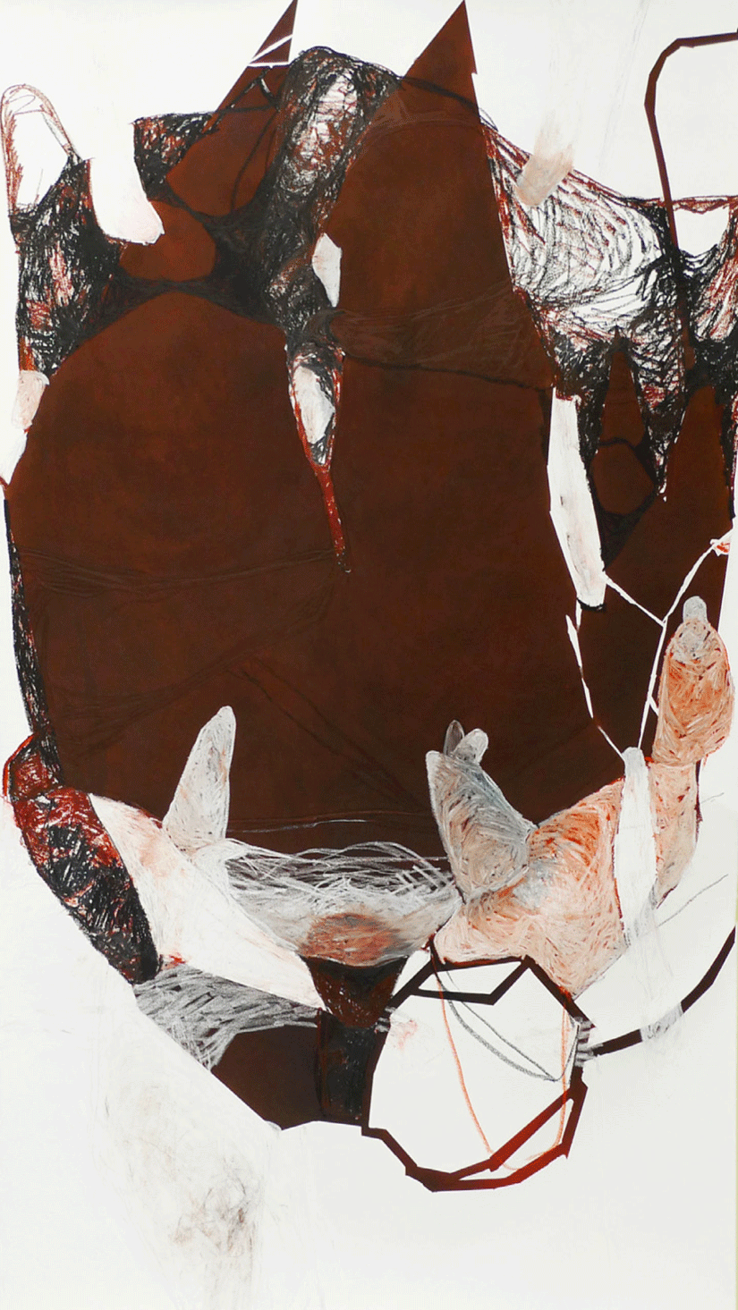 Râga, pastel sur papier; 320 x 150 cm, 2011